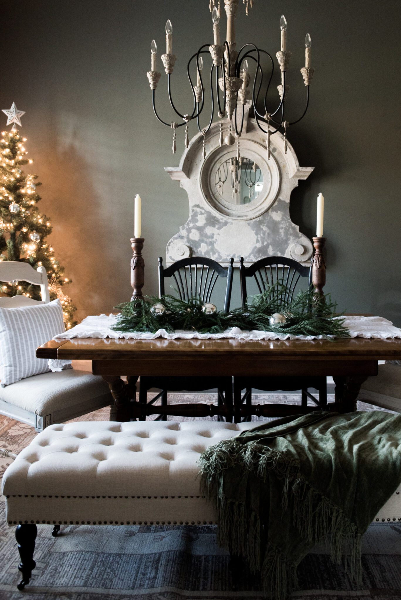 Christmas Makeover! French Country Modern Xmas Dining: 25 Day Christmas Countdown: Day 12