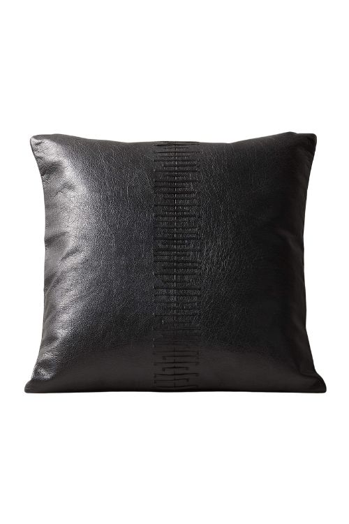 Black Leather Pillow