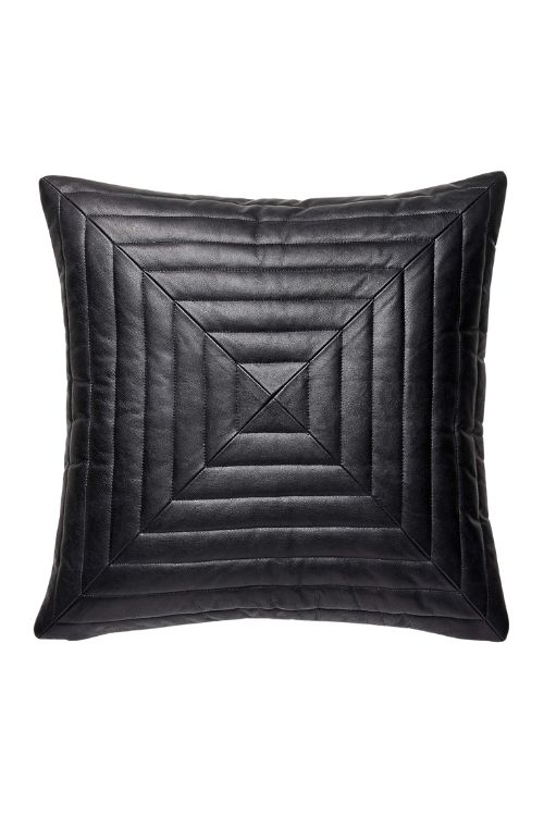 Black Leather Pillow