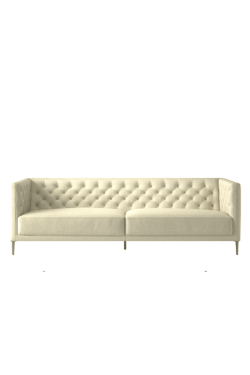 Savile Snow Tufted Sofa