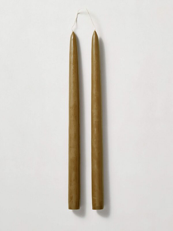 Olive Taper Candles