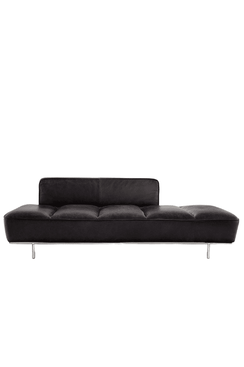 Lawndale Black Leather Daybed
