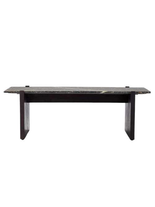 Russell black marble coffee table