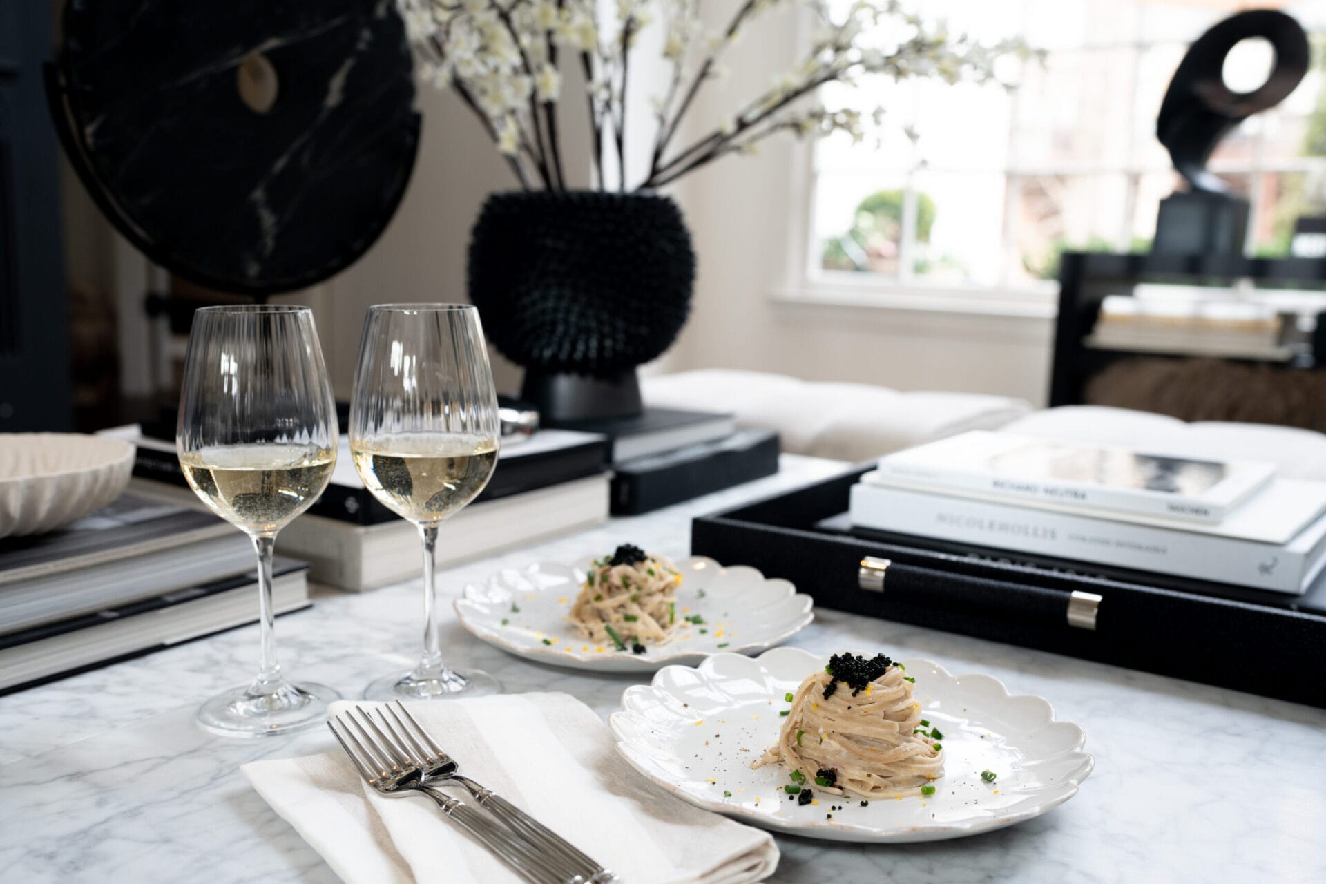 The best thing you’ve ever put in your mouth. EVER. :: V’s Caviar, Lemon and Chive Infused Pasta