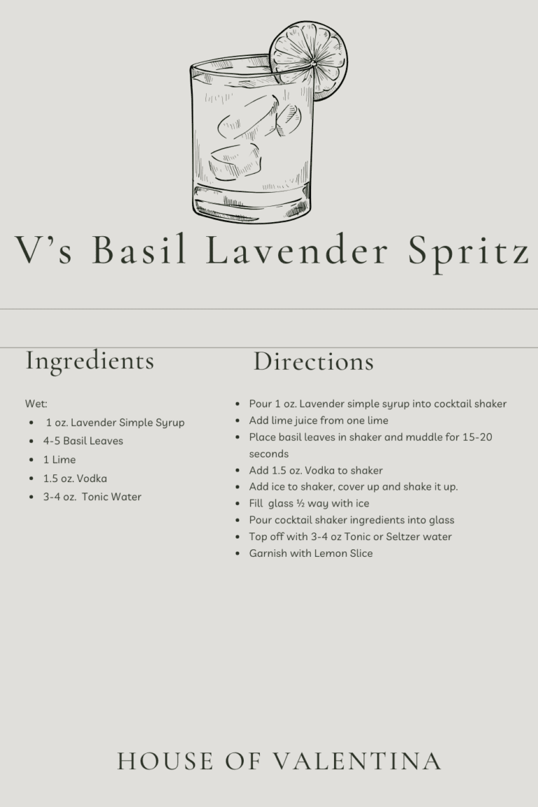 V’s Basil Lavender Spritz