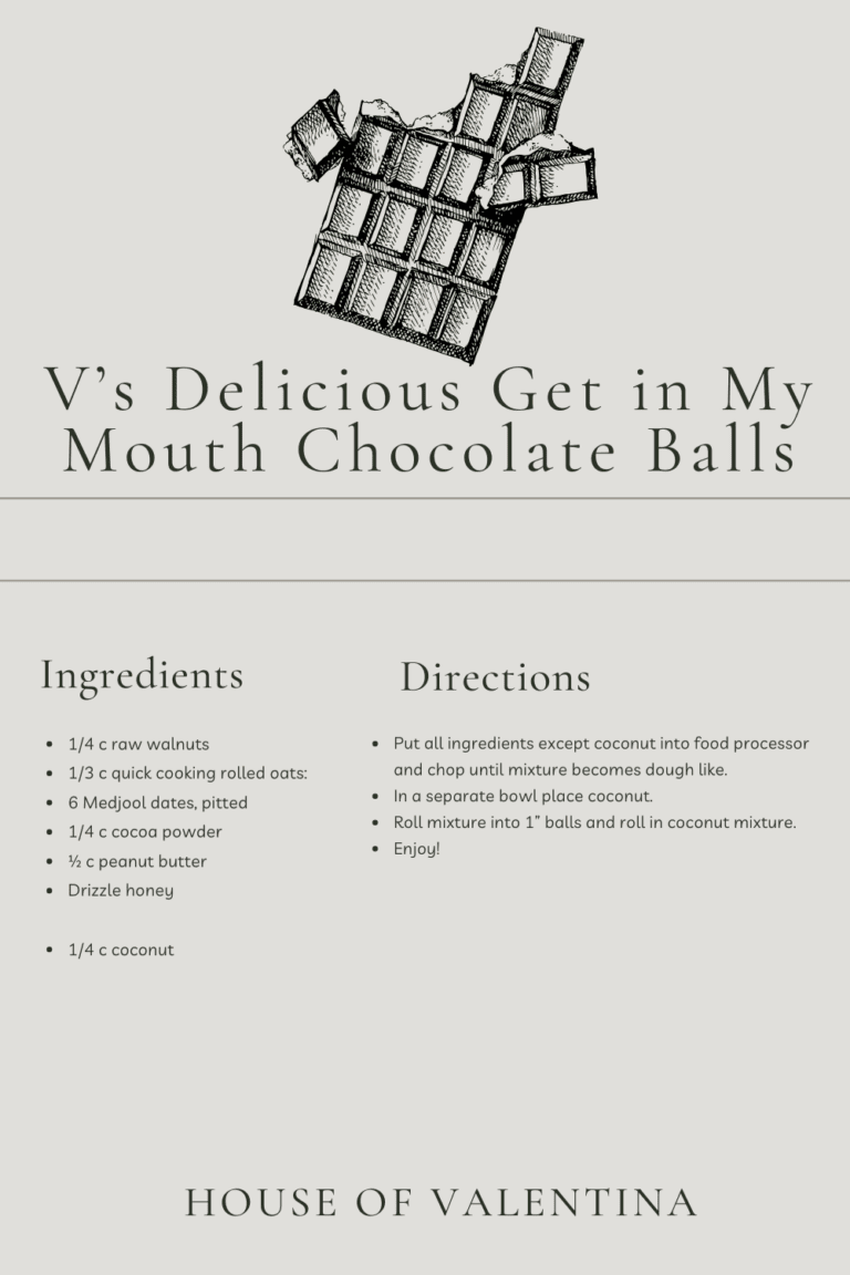 V’s Delicious Get in My Mouth Chocolate Balls