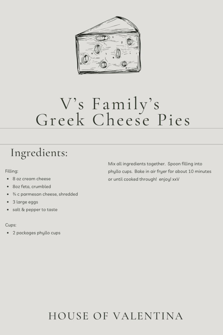 V’s Family’s Greek Cheese Pies