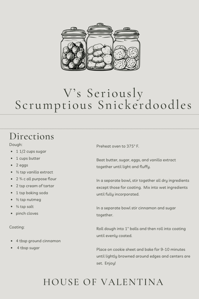 V’s Snickerdoodle Recipe