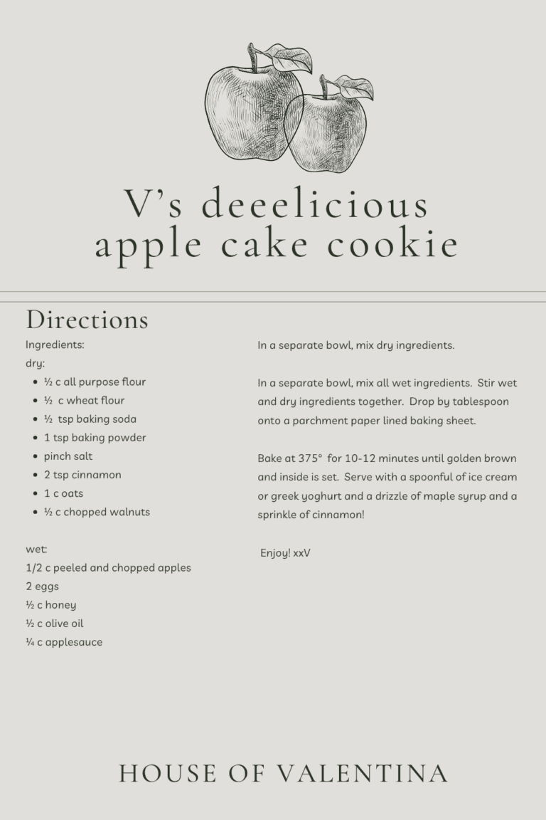 V’s Delicious Apple Cake Cookie
